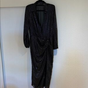 Zara Midnight Sparkle Long Sleeve Dress